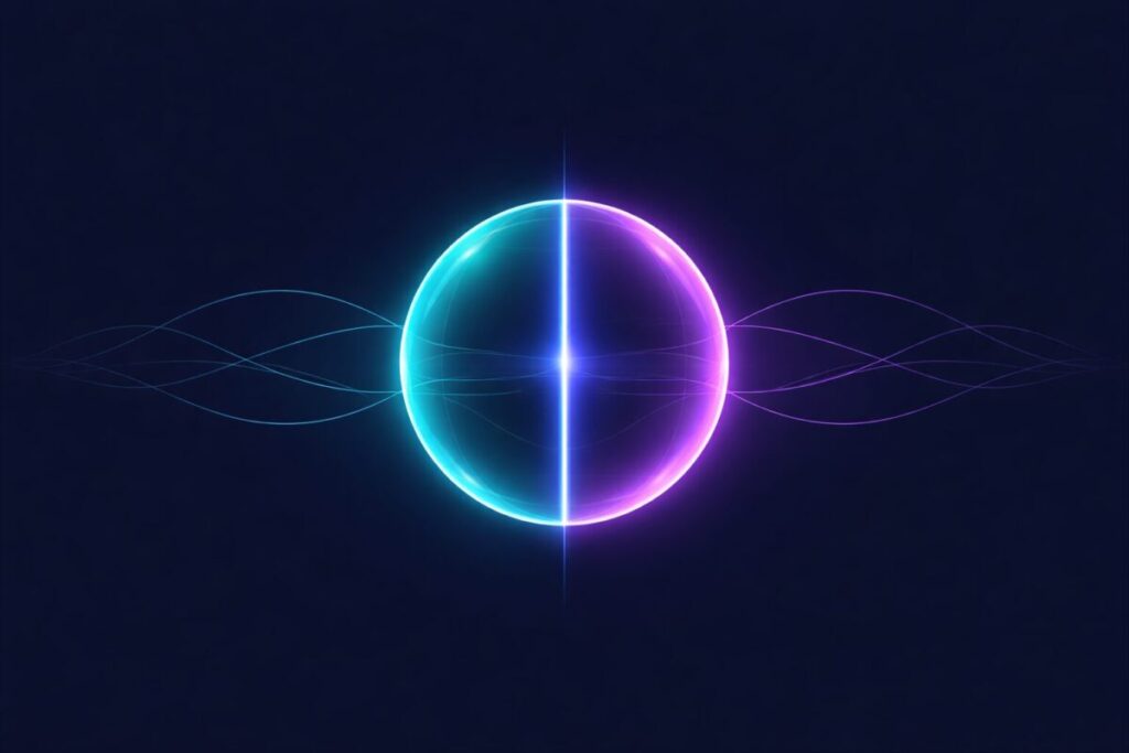 quantum super position that has in two states at simultaniously